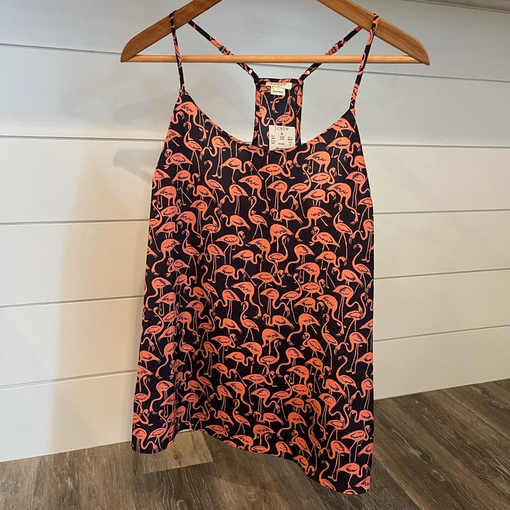 NWT Jcrew Factory camisole in flamingo print